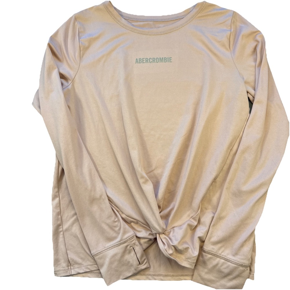 Abercrombie Kids Girl Active Long Sleeve‎ Front Twist Thumb Hole Sz 13/14 Pink